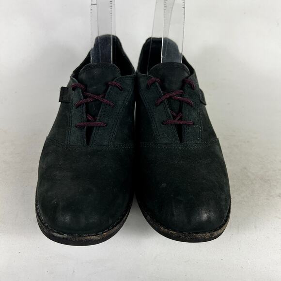 Teva De La Vina Dos Bison Oxfords Women 7.5 Black Leather Round Toe Casual Boots - Picture 4 of 12